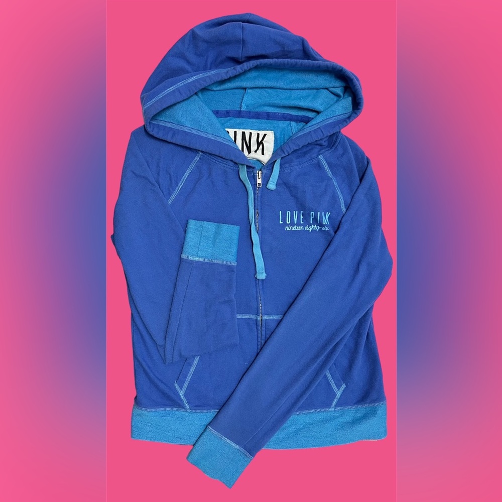 vspink zip up hoodie